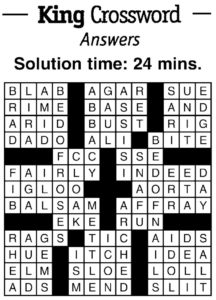 crossword answer