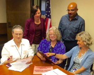 VCAAA staff members Marleen Canniff, Christine Voth, Martin Marquez and Patti Jaeger.