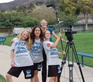 CAPS Media students in the field.