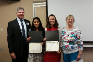 Gary Wilde, CEO CMH, Delyla Rivera, Casey O'Neil and Edie Marshall, Junior Coordinator at scholarship awards.