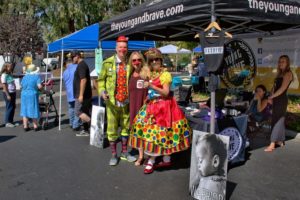 Mike Macke, Director of Sales & Marketing, Cypress Place; Lindsay Laubacher Smith, Director of Development, The Young And Brave Foundation; Pam Staniland, Director of Sales & Marketing, Cypress Place show their support for young people battling cancer. Photo by Michael Gordon