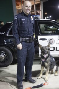 Officer Hrynyk and dog partner “Jag”