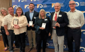 Pictured left to right; Stephanie Caldwell, David and Daylene Atkin, Pearce Swerdfeger, Karen Campbell, Rick Jeffery and Aaron Gaston.