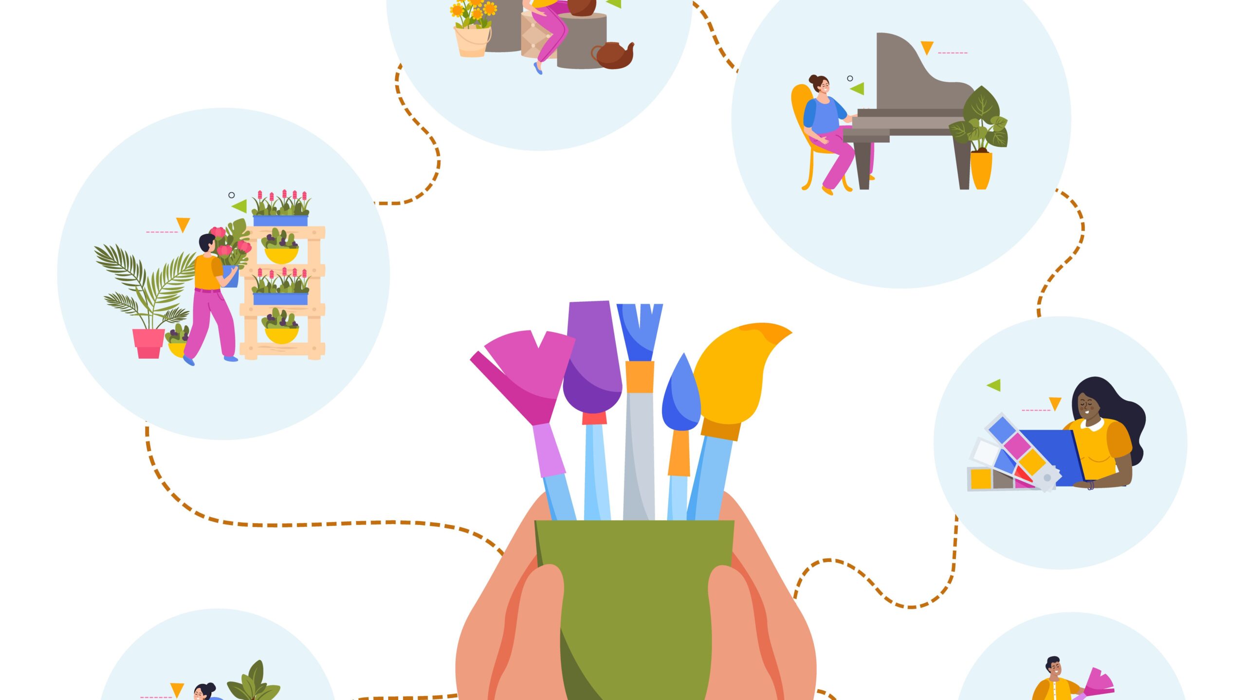 picture of paints and brushes