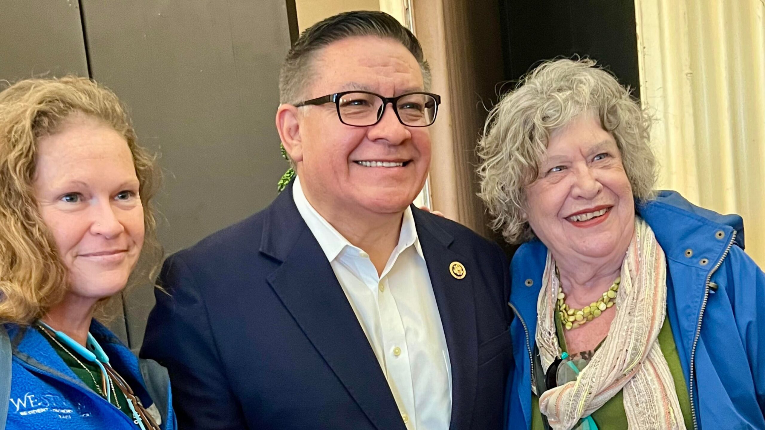 Congressman Salud Carbajal with City of Ventura Housing Authority Commissioners Katherine Simonson and Barbara Keller at the Town Hall event.