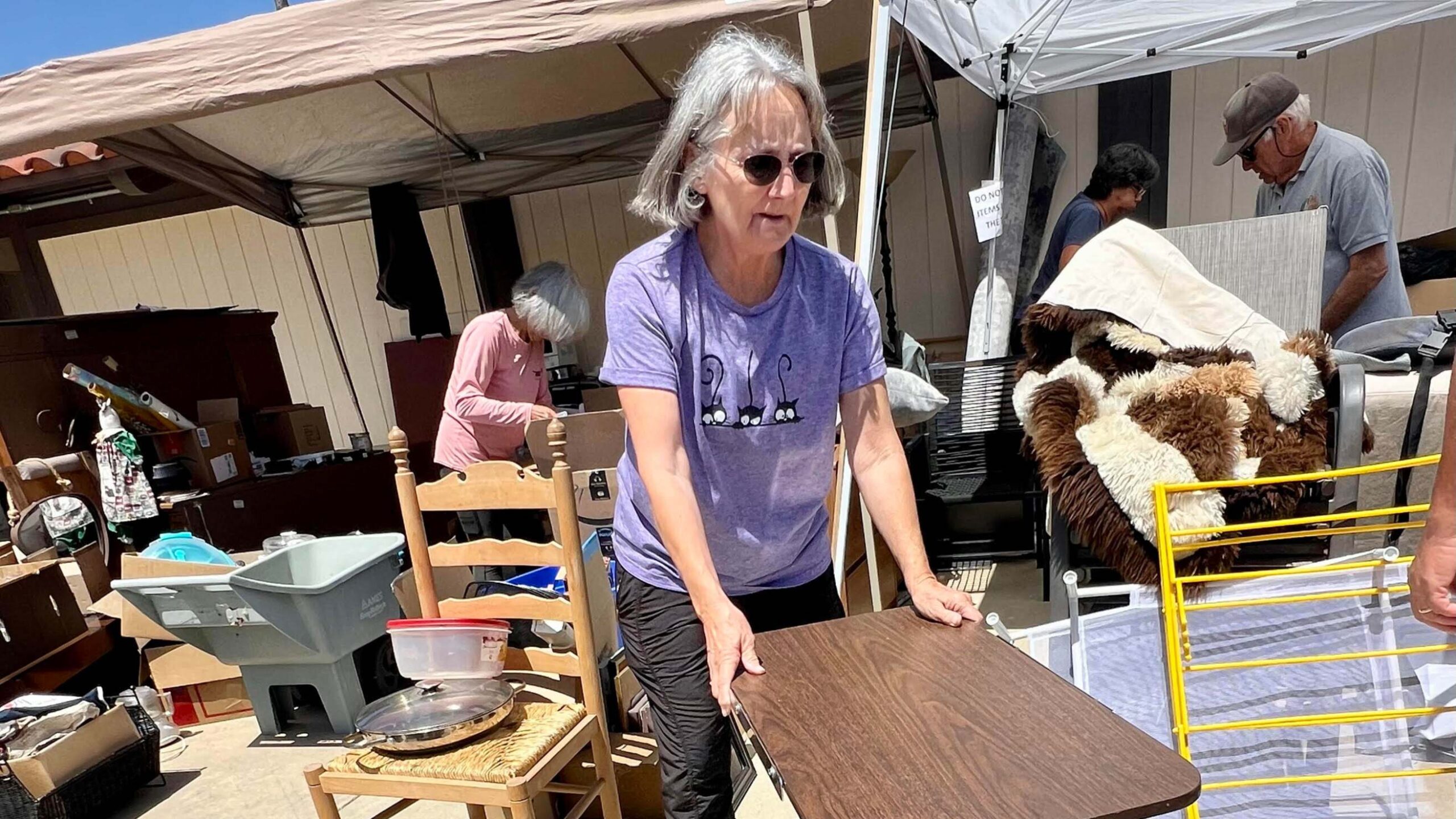 Person loading furniture
