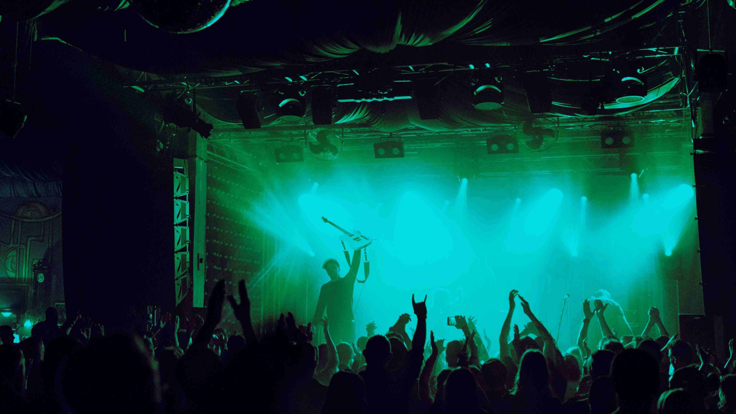 Concert with band and audience
