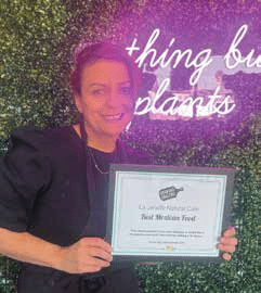 Xochitl Becerra, owner of La Jenelle Natural Cafe, who won an award for Best Mexican Food.