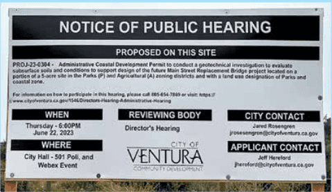 City of Ventura to Host Community Meeting on Main Street Bridge Replacement Project