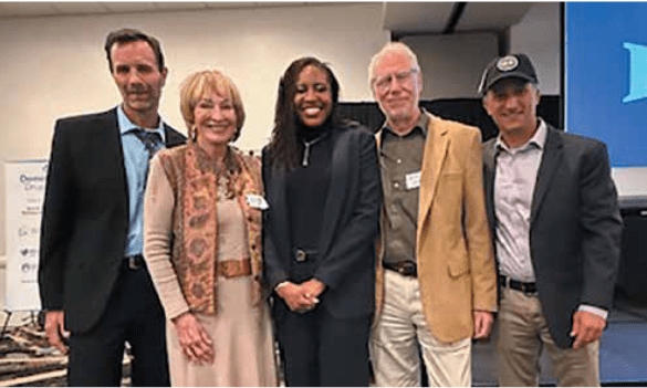(Left to right) Keith Gosselin, MBA, Sylvia Taylor-Stein, Sevet Johnon, PhD, Dr. Power & Tony Chicotel.
