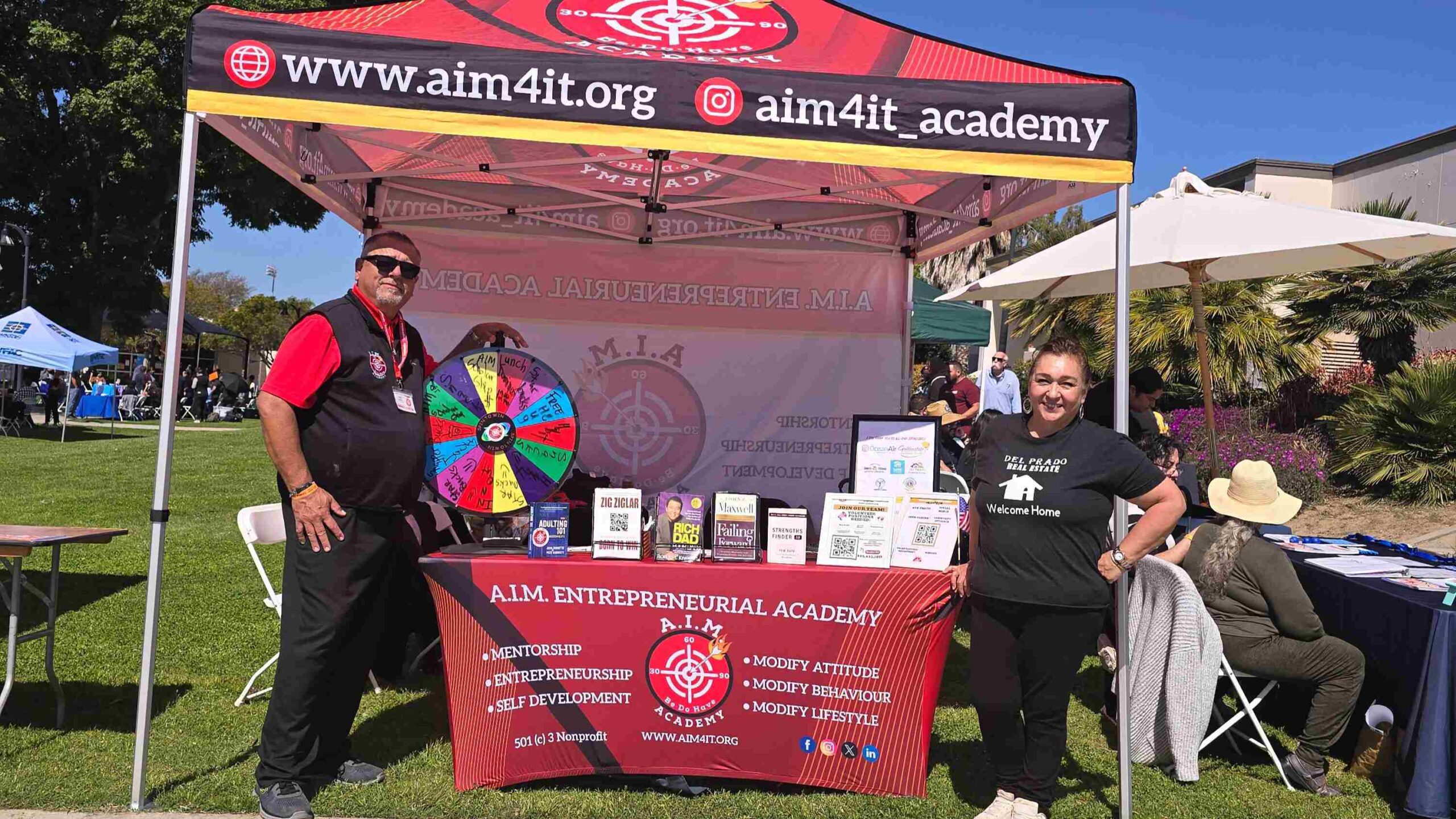 Photo of Co-founders, Fred Morales & Patricia Morales at the Ventura College 'Diversity in Culture' event.