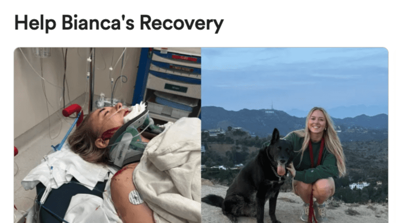 Photo of Bianca in Hospital.