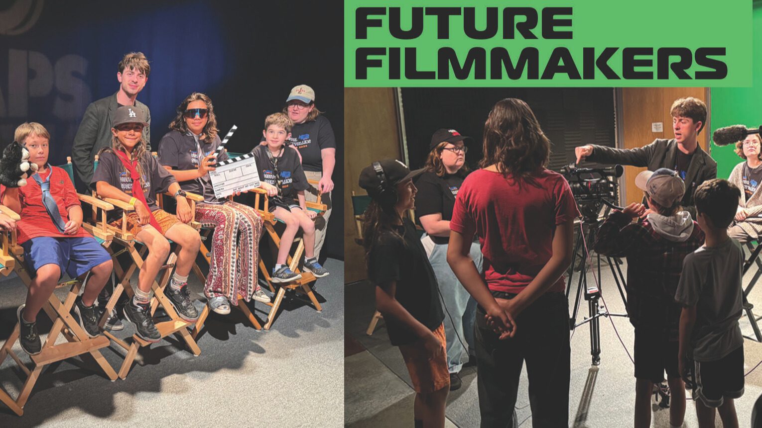 Photo of kids in Filmmaking class