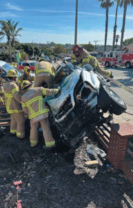 Car rescue by Ventura Fire