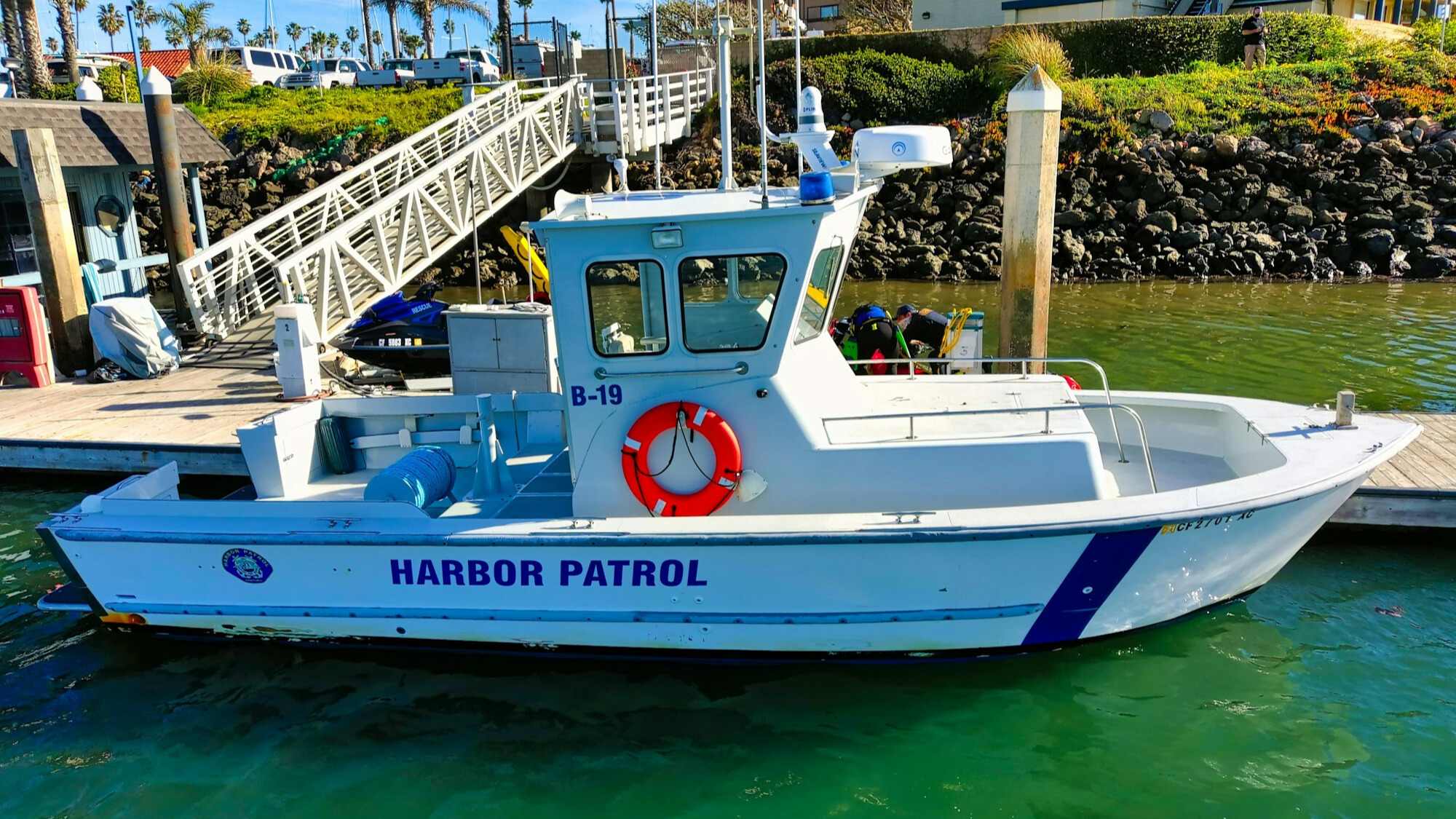 Harbor Patrol boat.