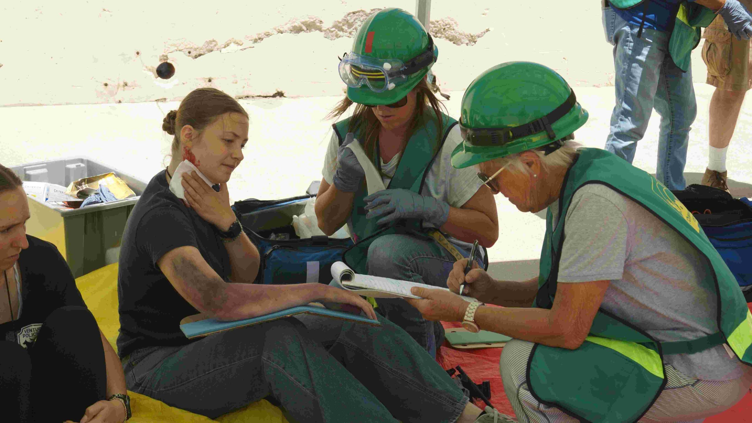 Woman Being Treated by CERT