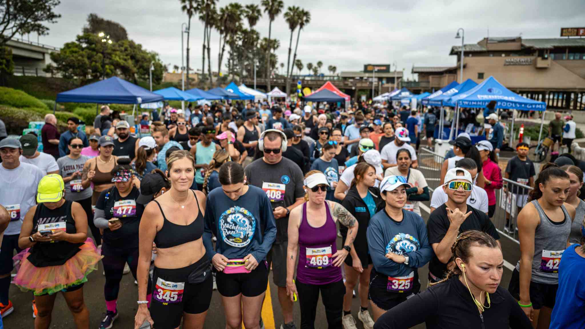 People gathered for a race.