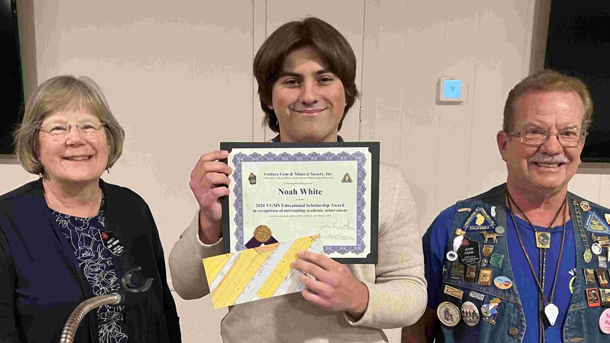 Picture of John Cook, Nancy Brace-Thompson, and Noah White.