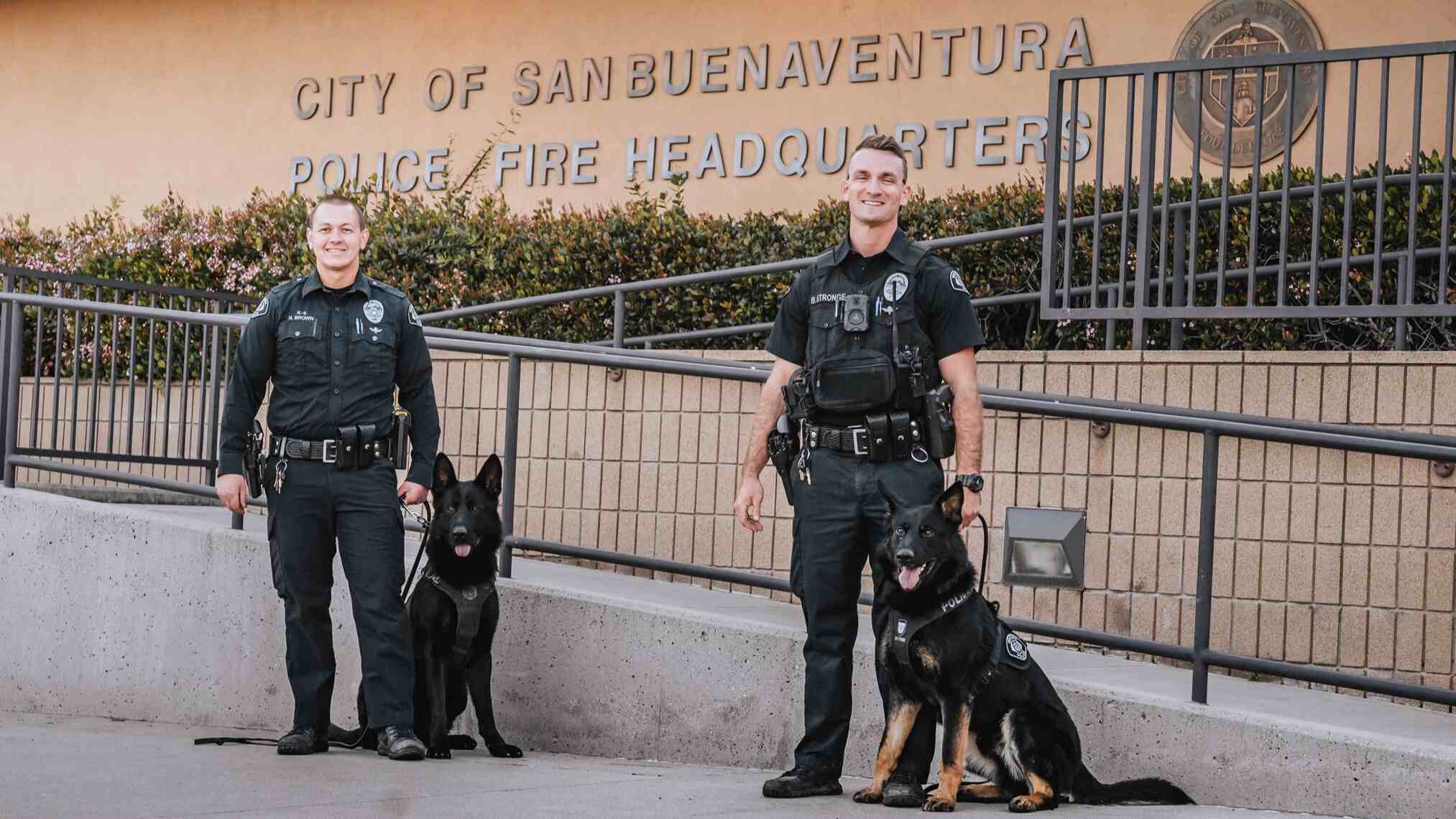 Two VPD K9 handlers and K9 officers.