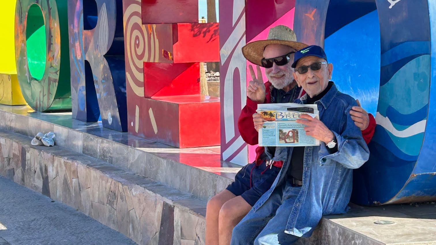 IIvor Davis and Marty Flam in Loreto, Mexico (Ventura’s Sister City).