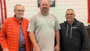 Picture of Jim Monahan, Keff Bode with IBEW and Jim Duran