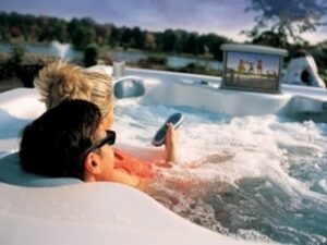 Picture of couple in jacuzzi