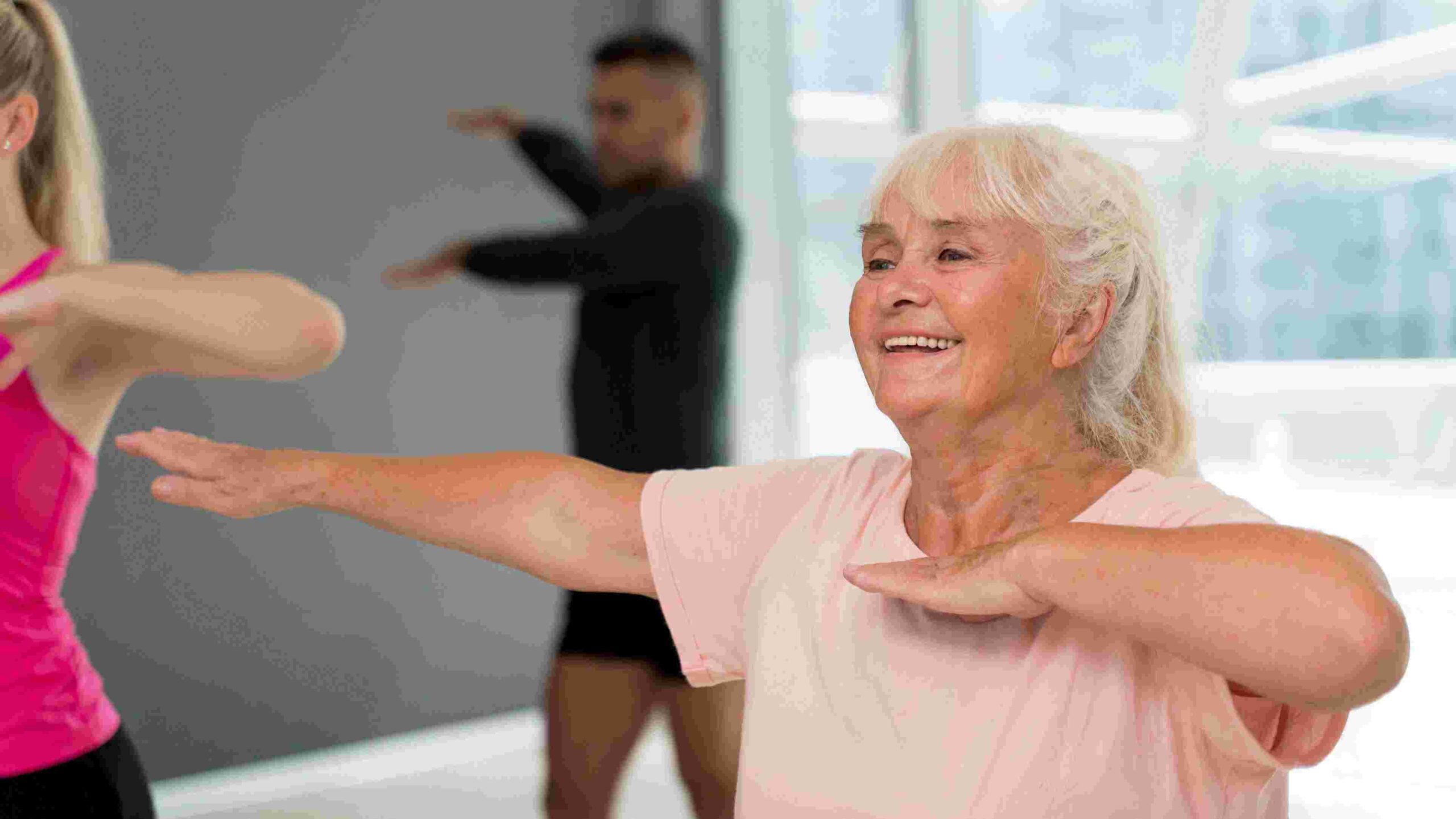 Senior exercising