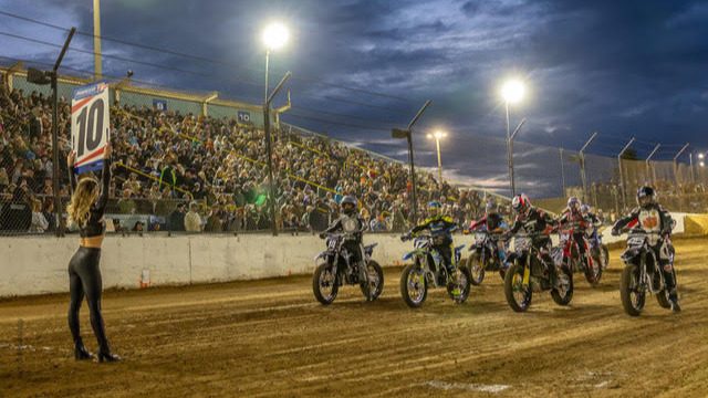 Starting line of motorbike race