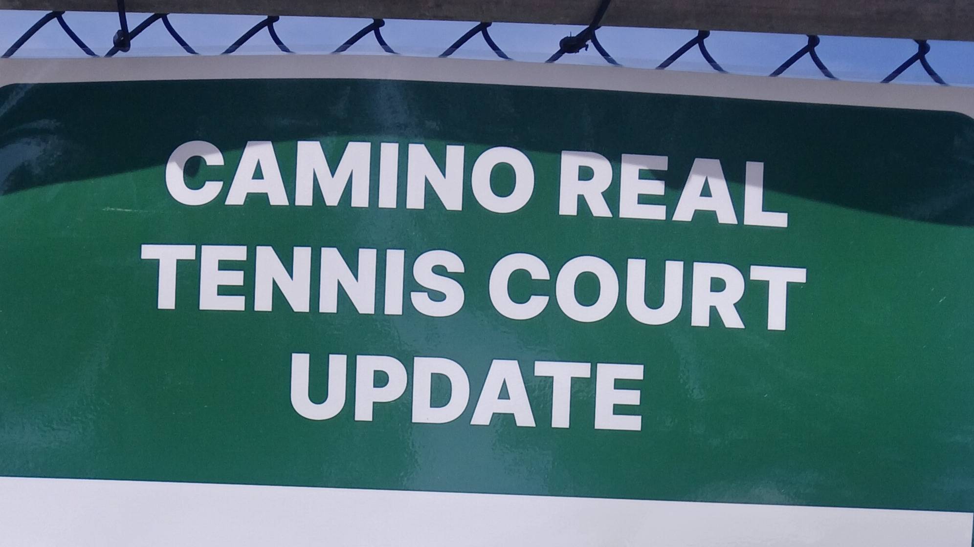 Camino Real Tennis Court Update