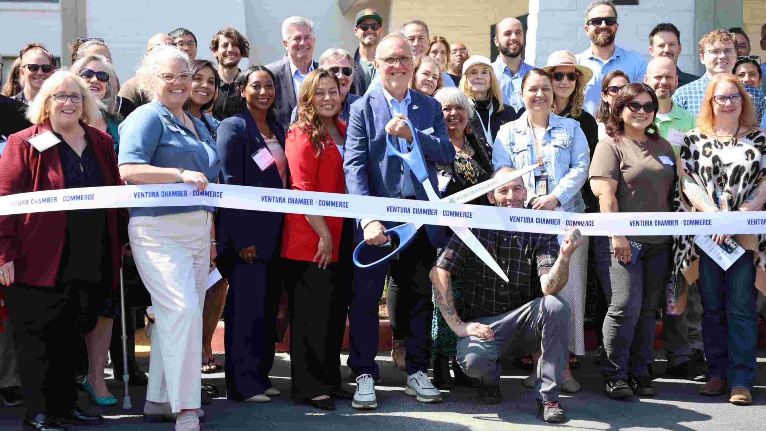 Officials and residents opening Valentine Road Apartments