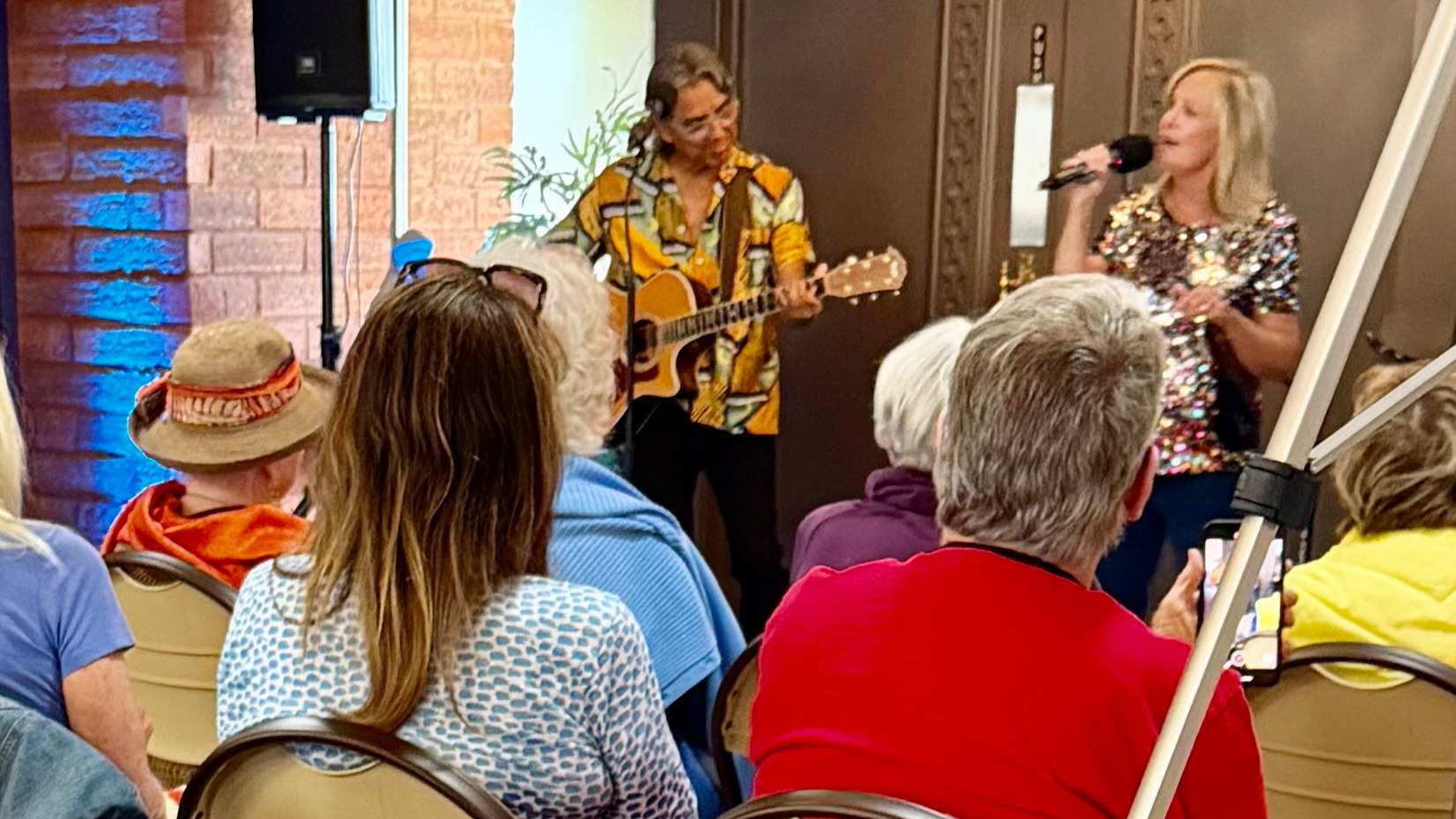Bob and Suzy Lopez entertaining at Marina Park
