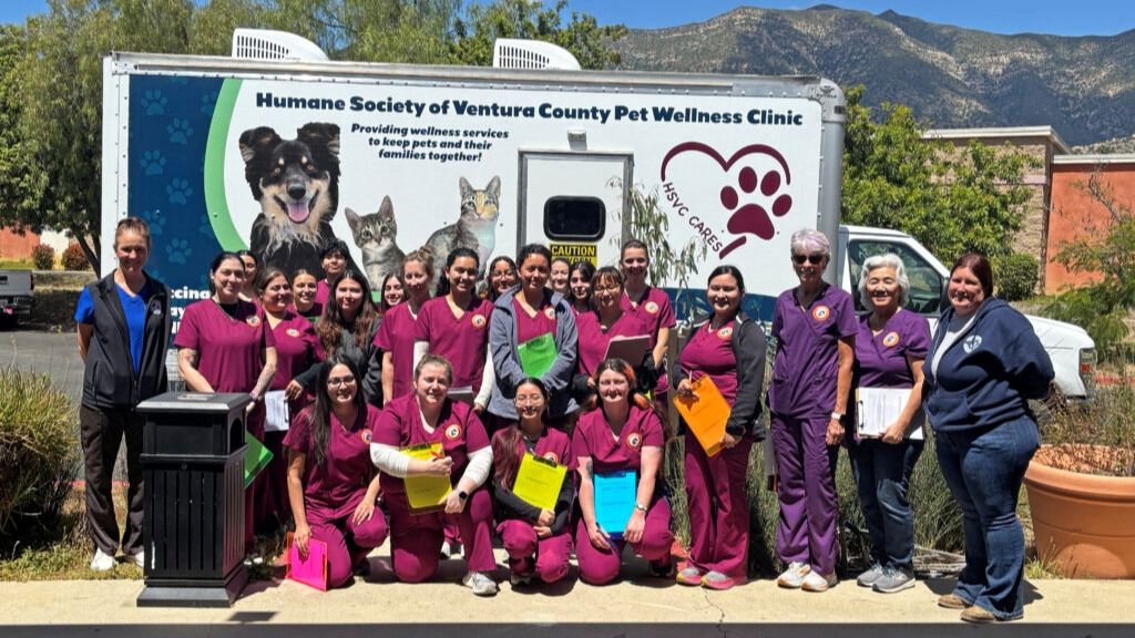 Photo of VC vet students outside HSVC facility in Ojai