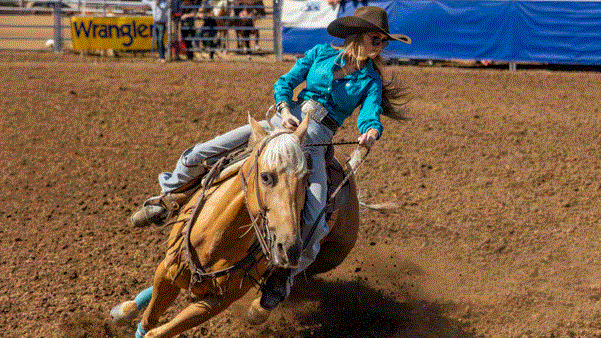 Women riding horse
