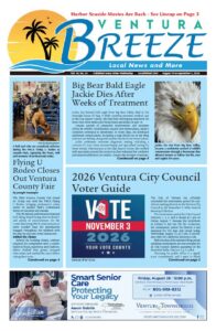 Cover of August 19, 2026 issue of the Ventura Breeze newspaper.